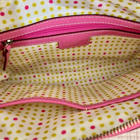 Kate Spade | Pink Leather Shoulder Zip Purse Handbag - Picture 6 of 9